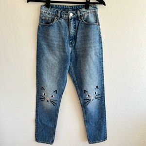Monki high waisted cat Kimomo jeans